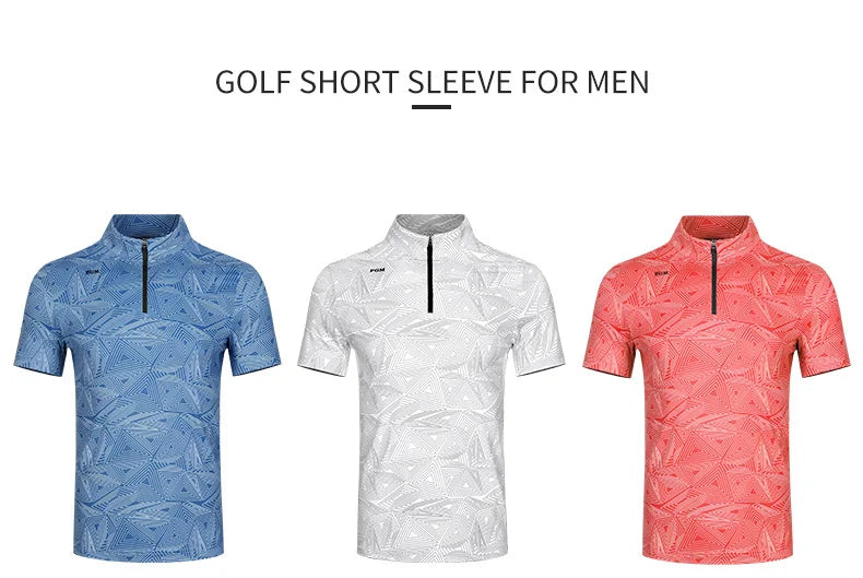Golf T-shirt Men's Shirts Summer Short Sleeve Tops Male Breathable Elastic Uniforms Golf Clothing Size M-XXL YF394