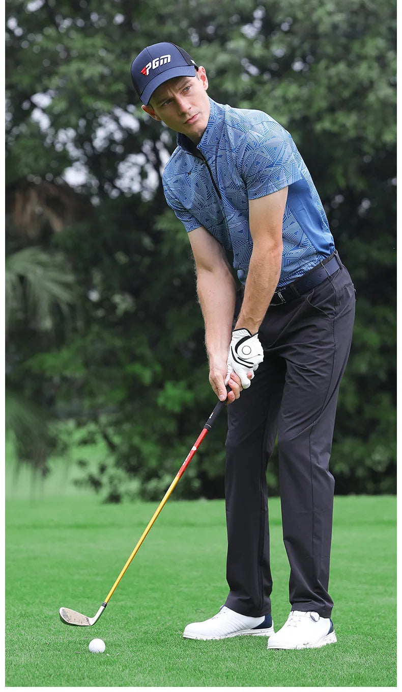 Golf T-shirt Men's Shirts Summer Short Sleeve Tops Male Breathable Elastic Uniforms Golf Clothing Size M-XXL YF394
