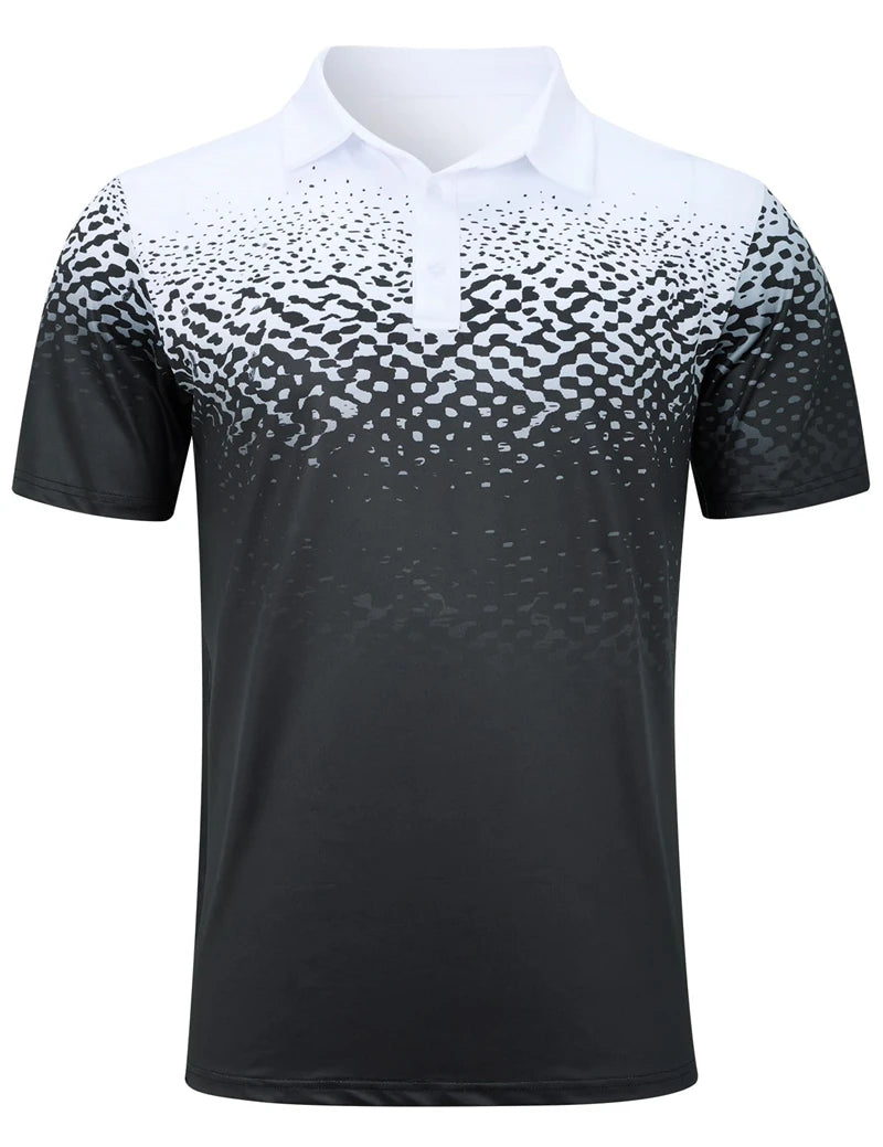 Men's Sports Style Polo Shirts 3D Print Golf Shirt Button Up Breathable Summer New Short Sleeve Men's Clothing Sport Streetwear