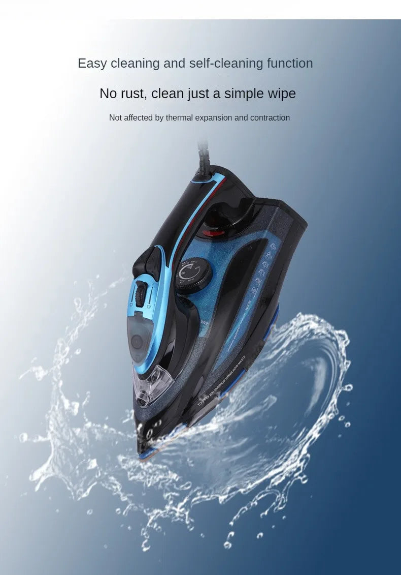 Iron,Steam Iron for Clothes 2600 Watt Wet and Dry Electric Iron, Anti-Drip,Ceramic Soleplate,Fast Heat Remove Wrinkle Of Clothes