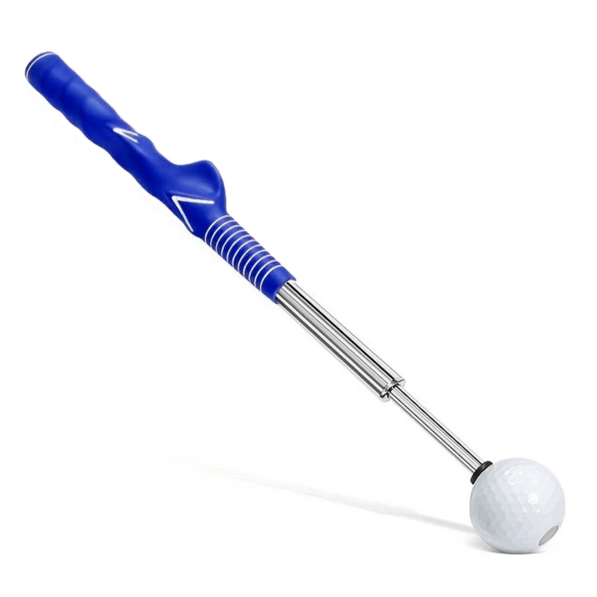 Retractable Golf Swing Trainer with Click Feedback Anti-Slip Rubber Grip Foldable Golf Practice Aid for Indoor Outdoor Training