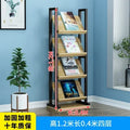 Forged iron newspaper and magazine rack, multi-level storage, brochure reading, book and newspaper display