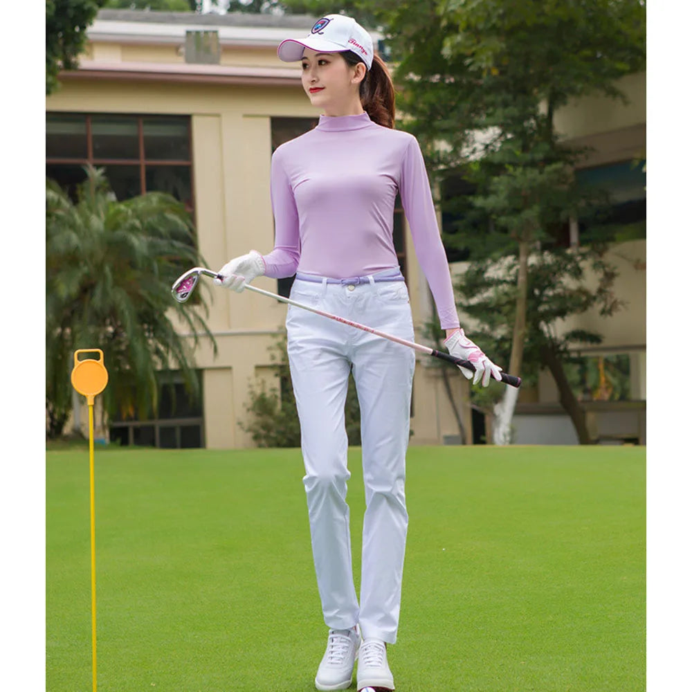 Golf Wear 2023 Golf Long Sleeve New Spring And Summer Collar Wind And Sun Protection Sports Women’s Clothing Golf Thin Coat
