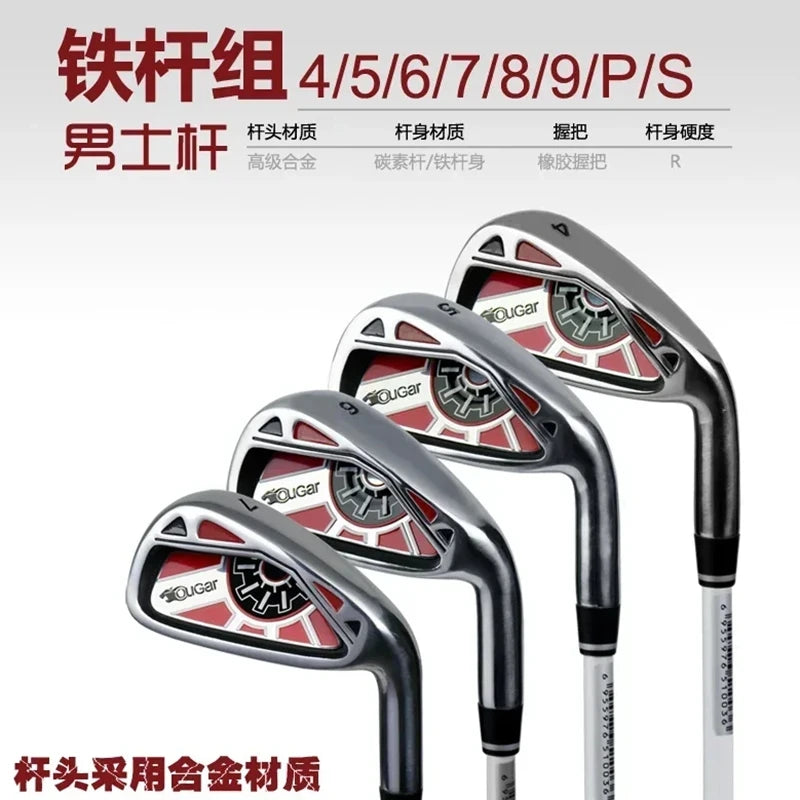 Cougar. MENS golf clubs full set Compelete set Golf driver+wood+irons with bag Clubs carbon and steel shaft R or S free shipping