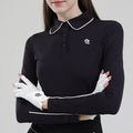 Female Golf Clothing Long Sleeve Golf T-shirt Women Polo Collar Golf Tops High-waist Pleats Skirt Golfer Skorts with Inner Short