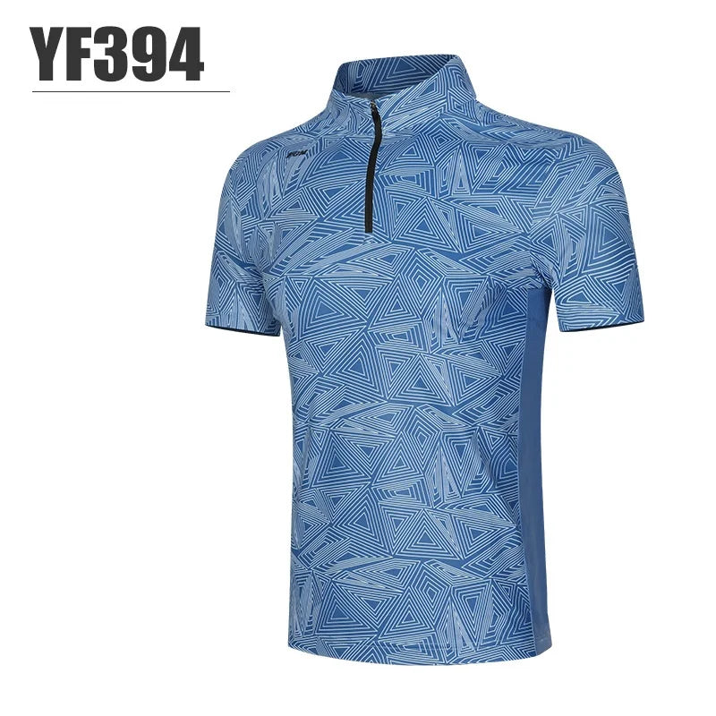 Golf T-shirt Men's Shirts Summer Short Sleeve Tops Male Breathable Elastic Uniforms Golf Clothing Size M-XXL YF394