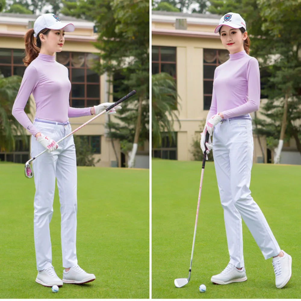 Golf Wear 2023 Golf Long Sleeve New Spring And Summer Collar Wind And Sun Protection Sports Women’s Clothing Golf Thin Coat
