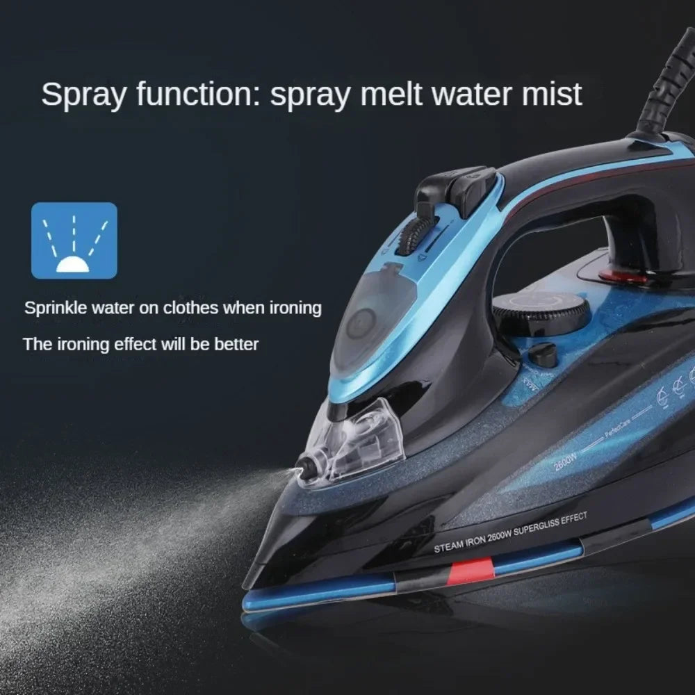 Iron,Steam Iron for Clothes 2600 Watt Wet and Dry Electric Iron, Anti-Drip,Ceramic Soleplate,Fast Heat Remove Wrinkle Of Clothes