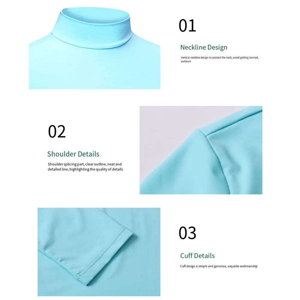 Golf Wear 2023 Golf Long Sleeve New Spring And Summer Collar Wind And Sun Protection Sports Women’s Clothing Golf Thin Coat