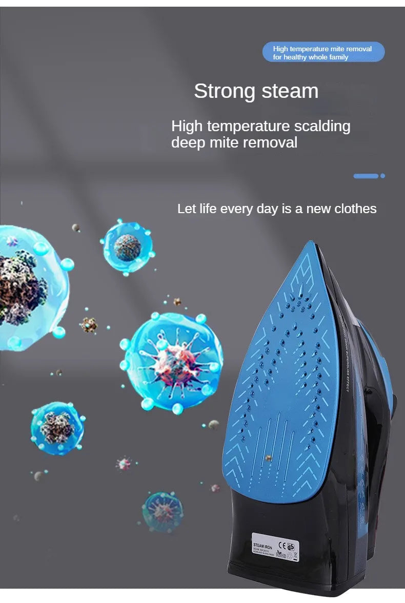 Iron,Steam Iron for Clothes 2600 Watt Wet and Dry Electric Iron, Anti-Drip,Ceramic Soleplate,Fast Heat Remove Wrinkle Of Clothes
