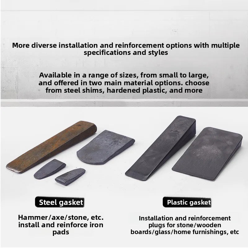 Iron and Plastic Wedge Shims for Stone Slab Installation Tapered Leveling Pad Hardware Accessories