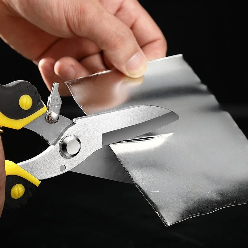 Stainless Steel Industrial Scissors Iron Sheets Iron Wire Scissors Multifunctional Hand Scissors Wire Cutters Electrician Tools