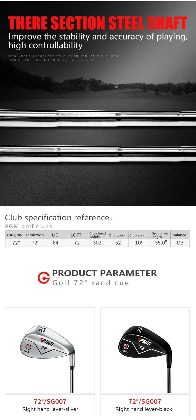 Golf Clubs for Men Right Handed Golf Club Sand Pole Stainless Steel Irons Wedges 72 Degree CNC Texture Golf Supplies