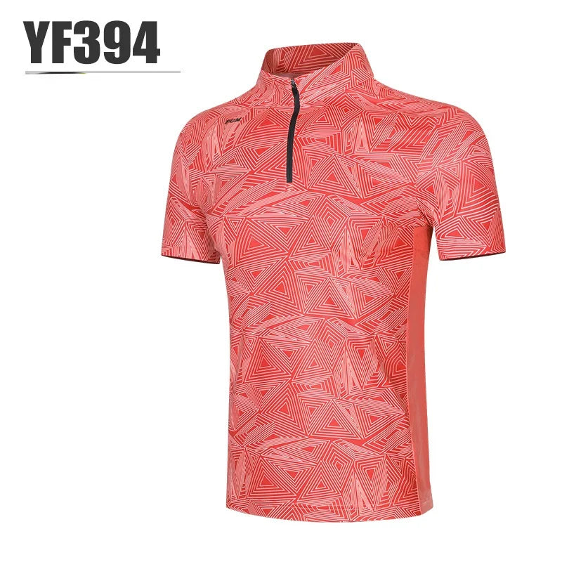 Golf T-shirt Men's Shirts Summer Short Sleeve Tops Male Breathable Elastic Uniforms Golf Clothing Size M-XXL YF394