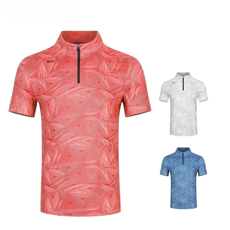 Golf T-shirt Men's Shirts Summer Short Sleeve Tops Male Breathable Elastic Uniforms Golf Clothing Size M-XXL YF394