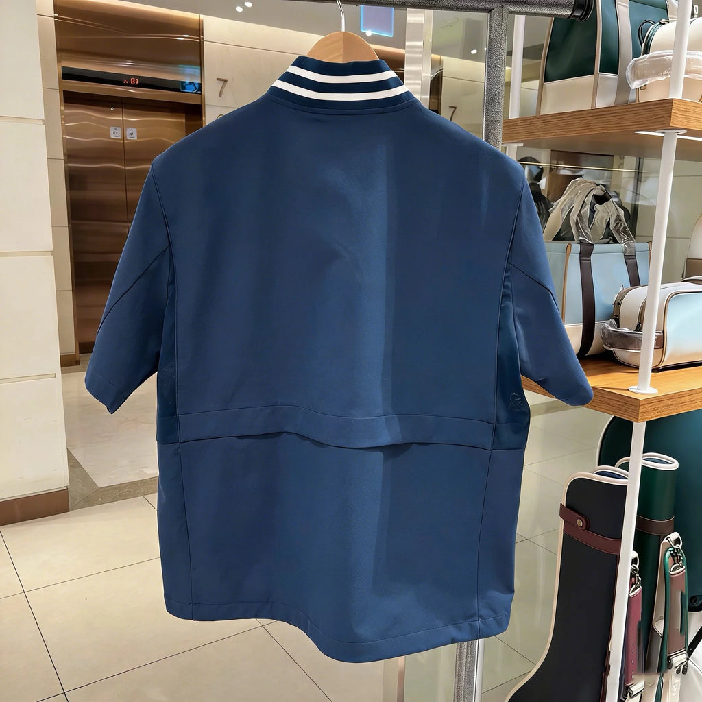 Golf Clothing Men Brand Breathable Quick Drying Golf Shirt Man Outdoor Short Sleeved Lapel Loose Golf T Shirt