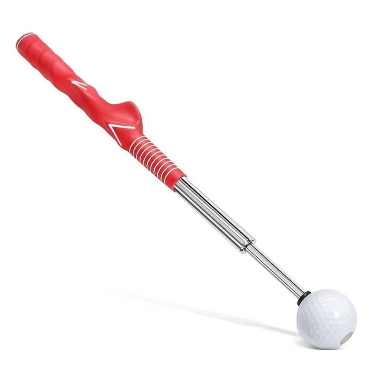 Retractable Golf Swing Trainer with Click Feedback Anti-Slip Rubber Grip Foldable Golf Practice Aid for Indoor Outdoor Training