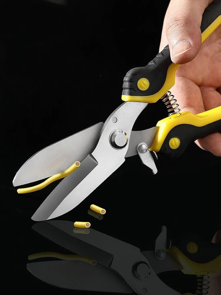 Stainless Steel Industrial Scissors Iron Sheets Iron Wire Scissors Multifunctional Hand Scissors Wire Cutters Electrician Tools
