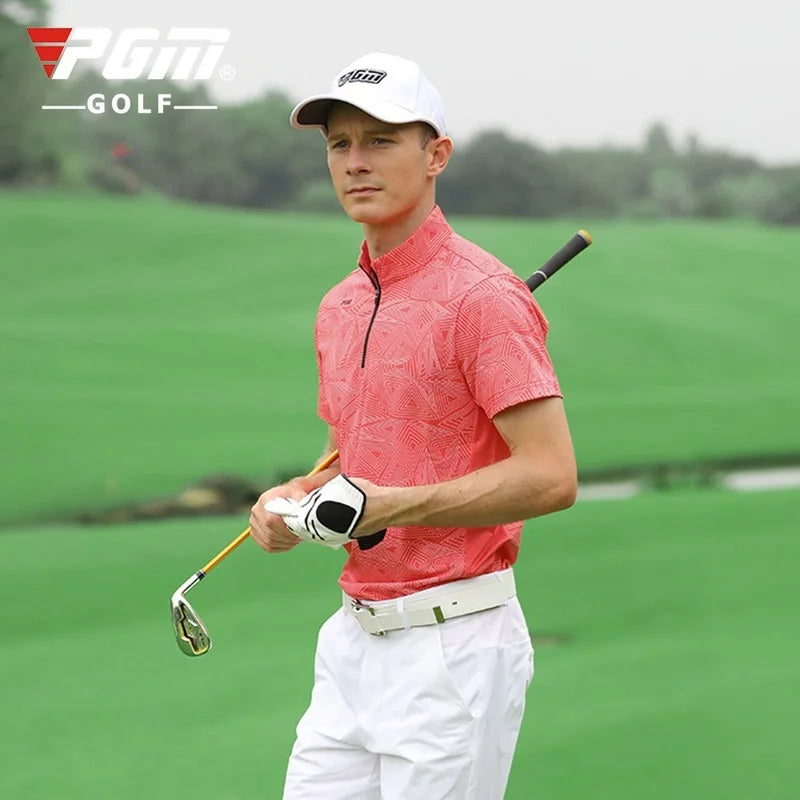 Golf T-shirt Men's Shirts Summer Short Sleeve Tops Male Breathable Elastic Uniforms Golf Clothing Size M-XXL YF394