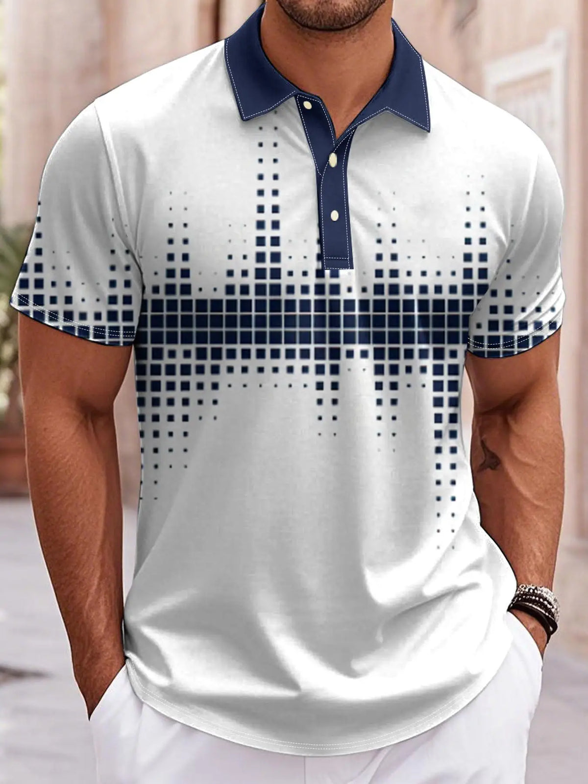 Golf Polo Short Sleeve Men's Polo Shirt Outdoor Business Casual Daily Streetwear Summer Print Micro-elastic Polyester Clothing