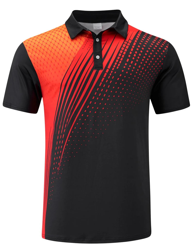 Men's Sports Style Polo Shirts 3D Print Golf Shirt Button Up Breathable Summer New Short Sleeve Men's Clothing Sport Streetwear