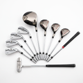 Complete 14-piece golf clubs set on white background